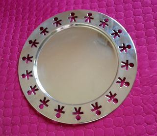 Alessi Girotondo vassoio rotondo acciaio inox