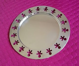 Alessi Girotondo vassoio rotondo acciaio inox