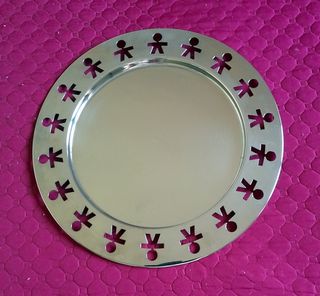 Alessi Girotondo vassoio rotondo acciaio inox