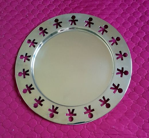 Alessi Girotondo vassoio rotondo acciaio inox