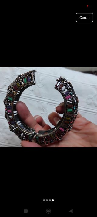 Pulsera rígida piedras colores