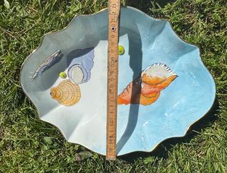 Ciotola in porcellana dipinta a mano con conchiglie e murrine