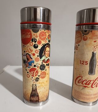 Coppia borraccia thermos Coca Cola da collezione 