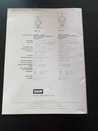 BOWERS & WILKINS 2 ALTAVOCES