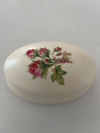 Cajita porcelana vintage rosas