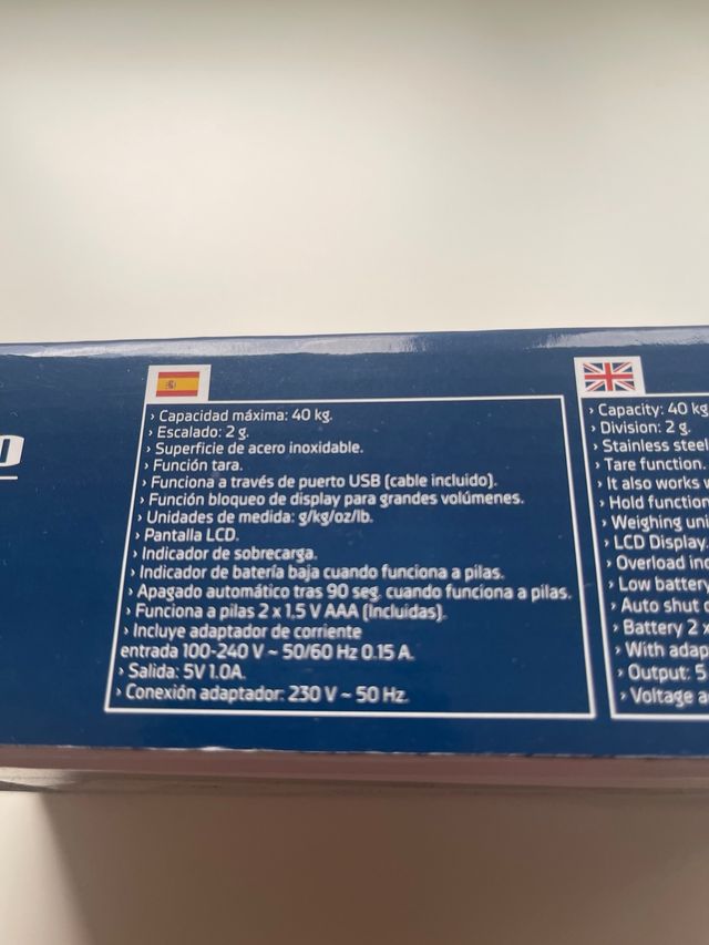 Báscula Precisión Orbegozo PC3100 - 40kg