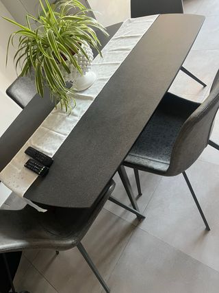Tavolo allungabile ovale - Gres antracite