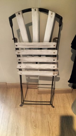 Silla plegable metal y madera