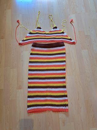 Conjunto crochet multicolor