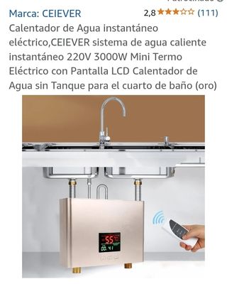 Calentador agua eléctrico digital