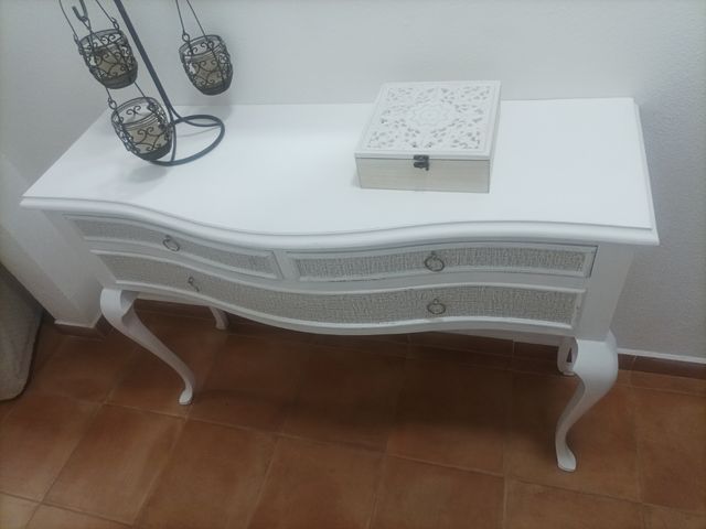Mueble consola entrada blanco