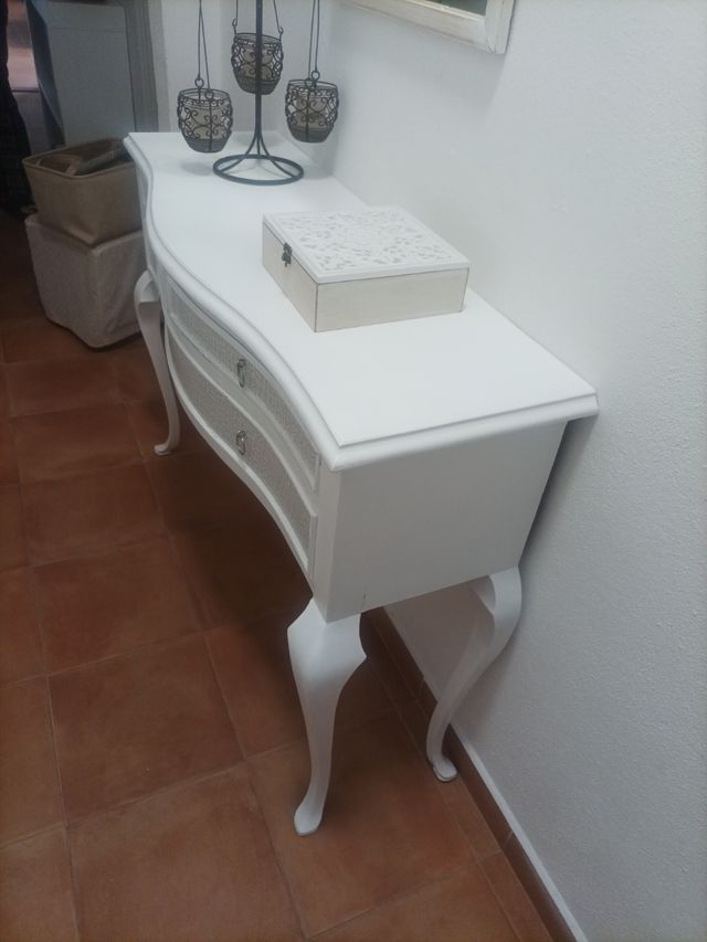 Mueble consola entrada blanco