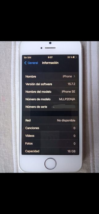 iPhone SE 2017 con cargador y cable originales
