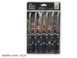 6 Coltelli bistecca Gusto Casa - neri