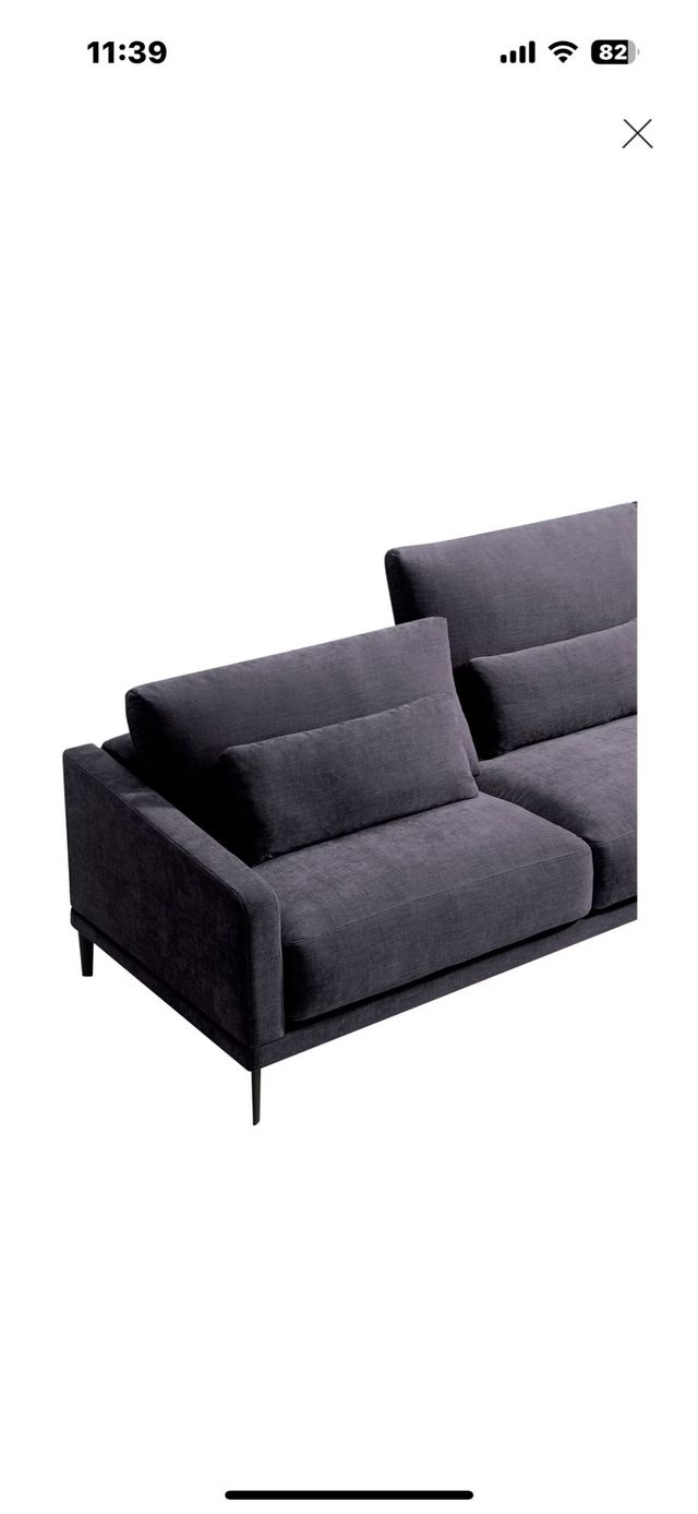 Sofa gris estilo moderno. Desenfundable y lavable 
