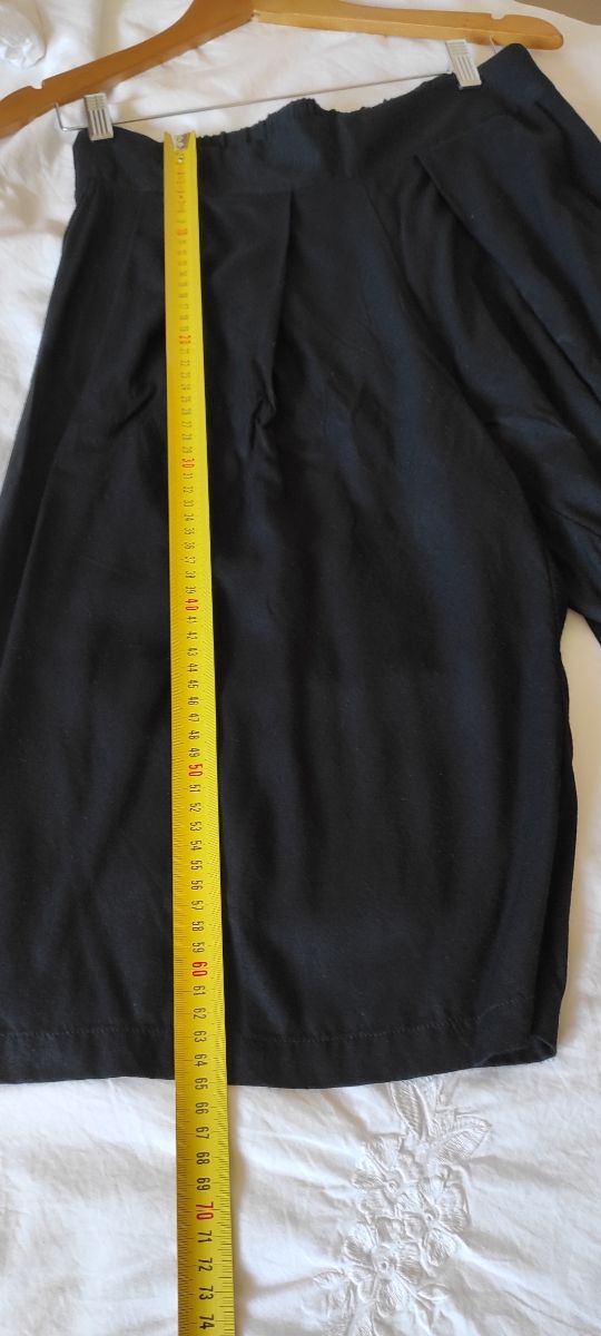 Bermuda negra verano - Pantalón ancho