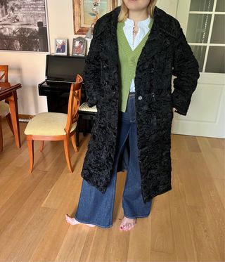 Abrigo de astracán auténtico