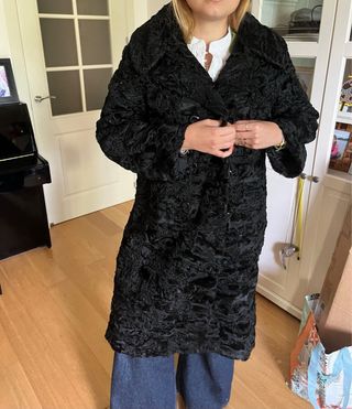 Abrigo de astracán auténtico