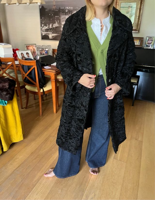 Abrigo de astracán auténtico