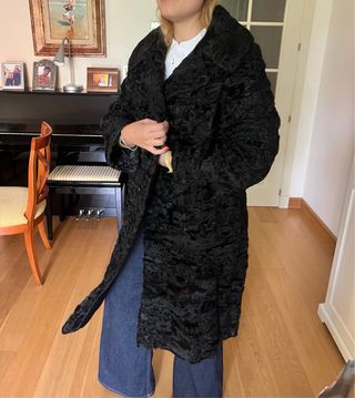 Abrigo de astracán auténtico