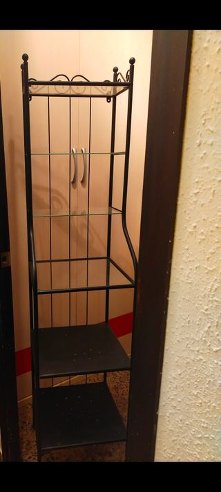 Estantería hierro y vidrio Ikea