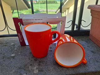 Omada coppia di tazze mug  300ml senza  BPA aranci