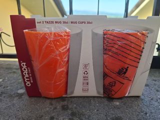 Omada coppia di tazze mug  300ml senza  BPA aranci
