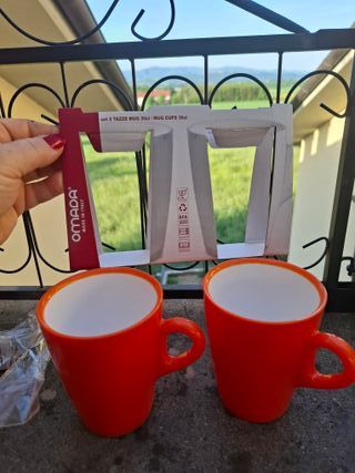 Omada coppia di tazze mug  300ml senza  BPA aranci