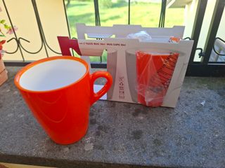 Omada coppia di tazze mug  300ml senza  BPA aranci