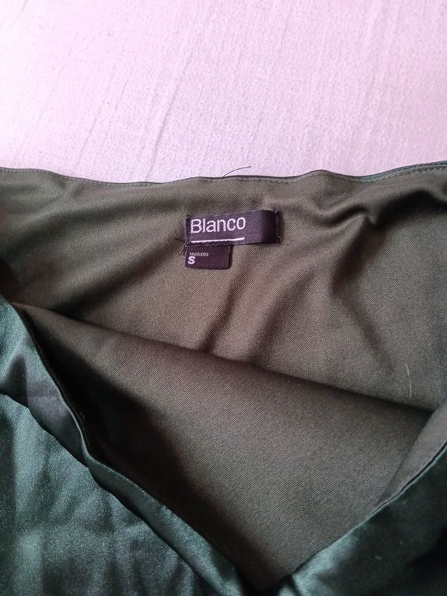 Mini vestido Blanco verde oliva talla S