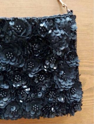 Bolso negro lentejuelas fiesta