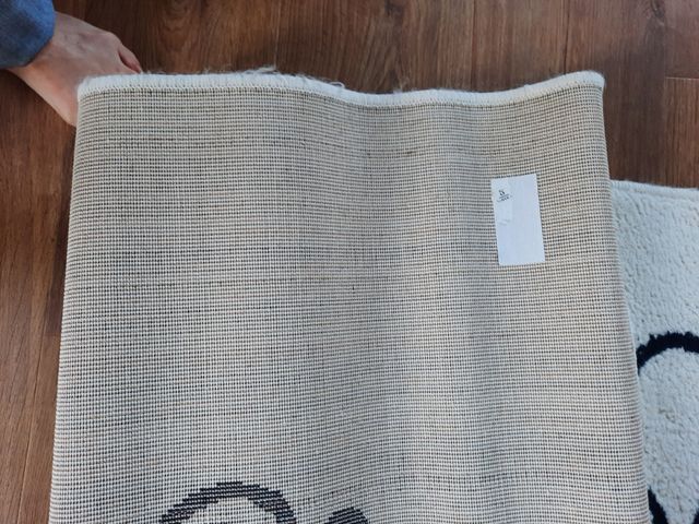 Alfombra Ikea blanco-negra