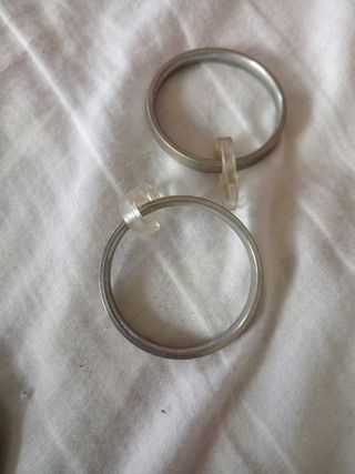 30 Anillas para Cortinas - Plata Diámetro 4