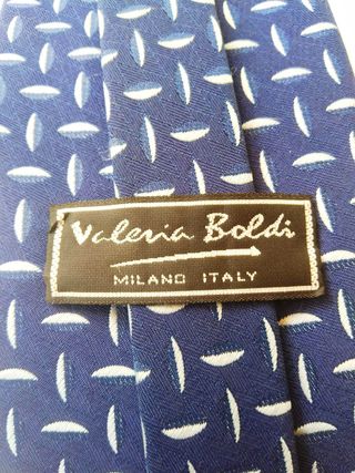 Corbata Italiana Valeria Boldi Azul Marino