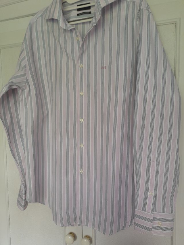 Camisa Pedro del Hierro rayas gris-rosa