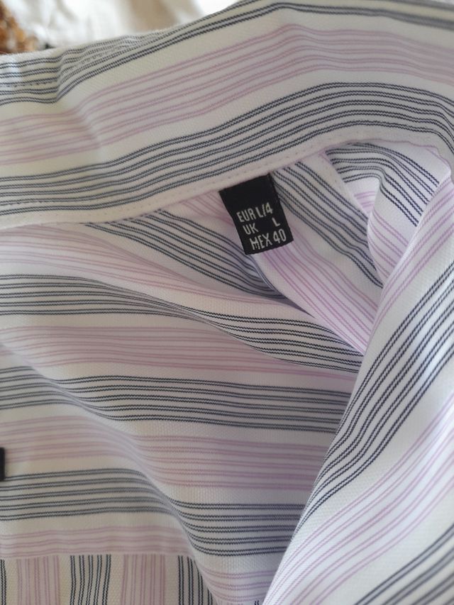 Camisa Pedro del Hierro rayas gris-rosa