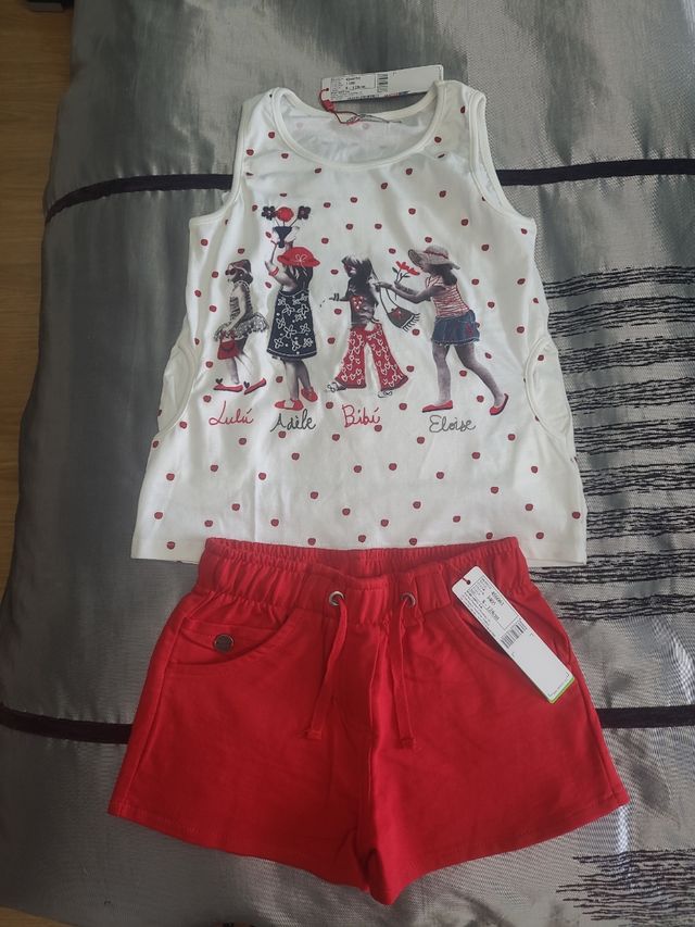 Conjunto niña 8 años - camiseta y shorts