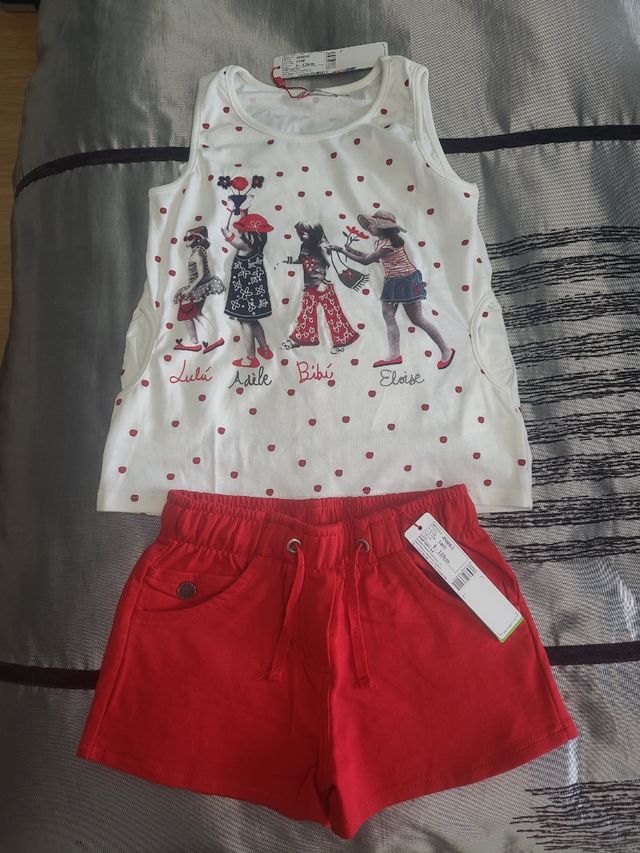 Conjunto niña 8 años - camiseta y shorts