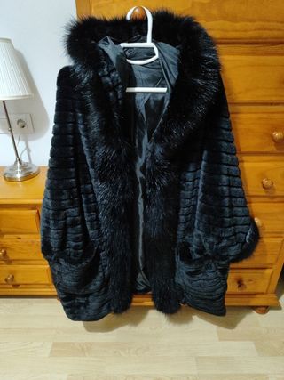 Abrigo pelo negro - Talla 52