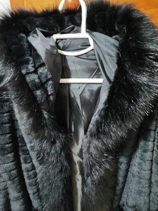 Abrigo pelo negro - Talla 52