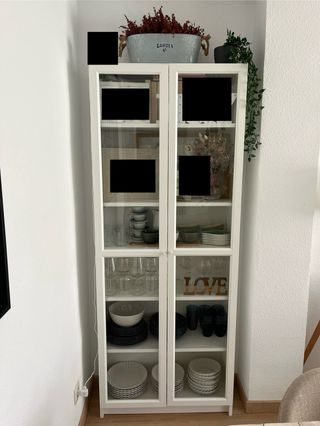 Vitrina Ikea BILLY/OXBERG blanca