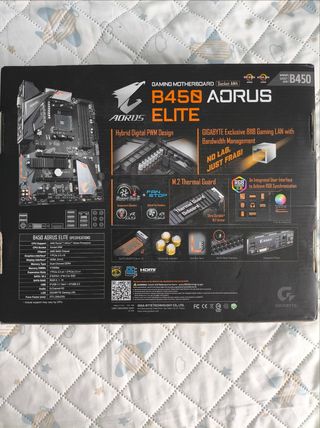 CAJA PLACA BASE B450 AORUS ELITE