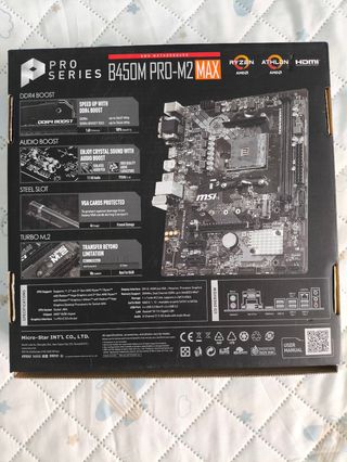 CAJA PLACA BASE MSI B450M PRO-M2 MAX 