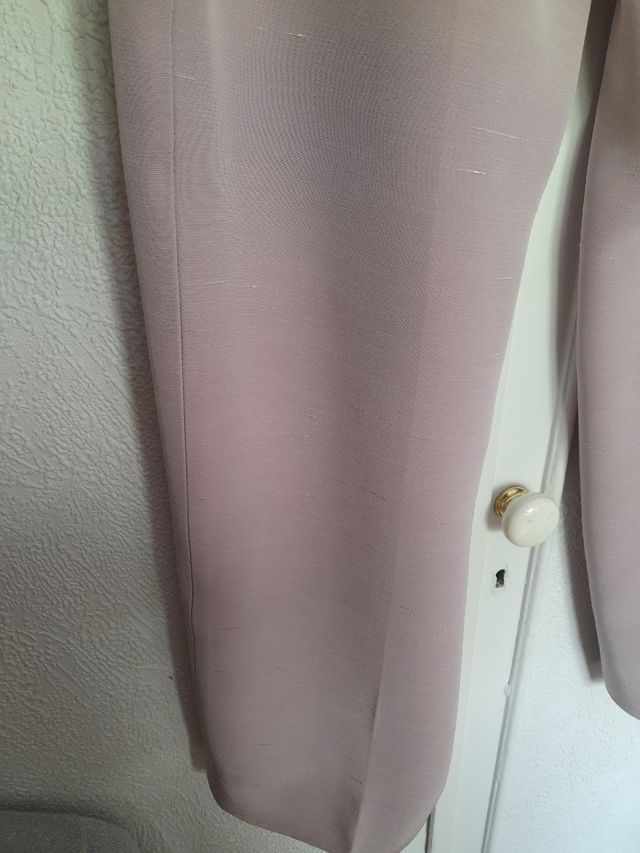 Pantalón recto mujer rosa palo