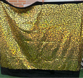 Mantel dorado mosaico eventos