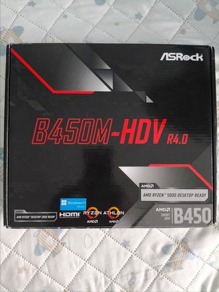 CAJA PLACA BASE AS ROCK B450M- HDV 4