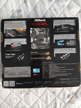 CAJA PLACA BASE AS ROCK B450M- HDV 4