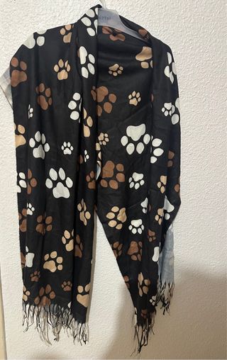 Pañuelo estampado - marrón y negro