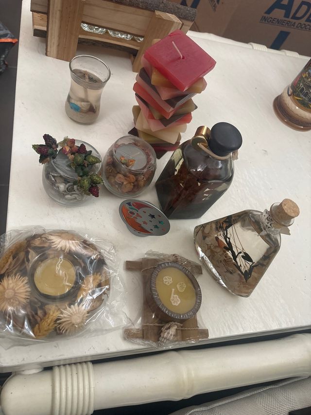 Lote velas decorativas artesanales