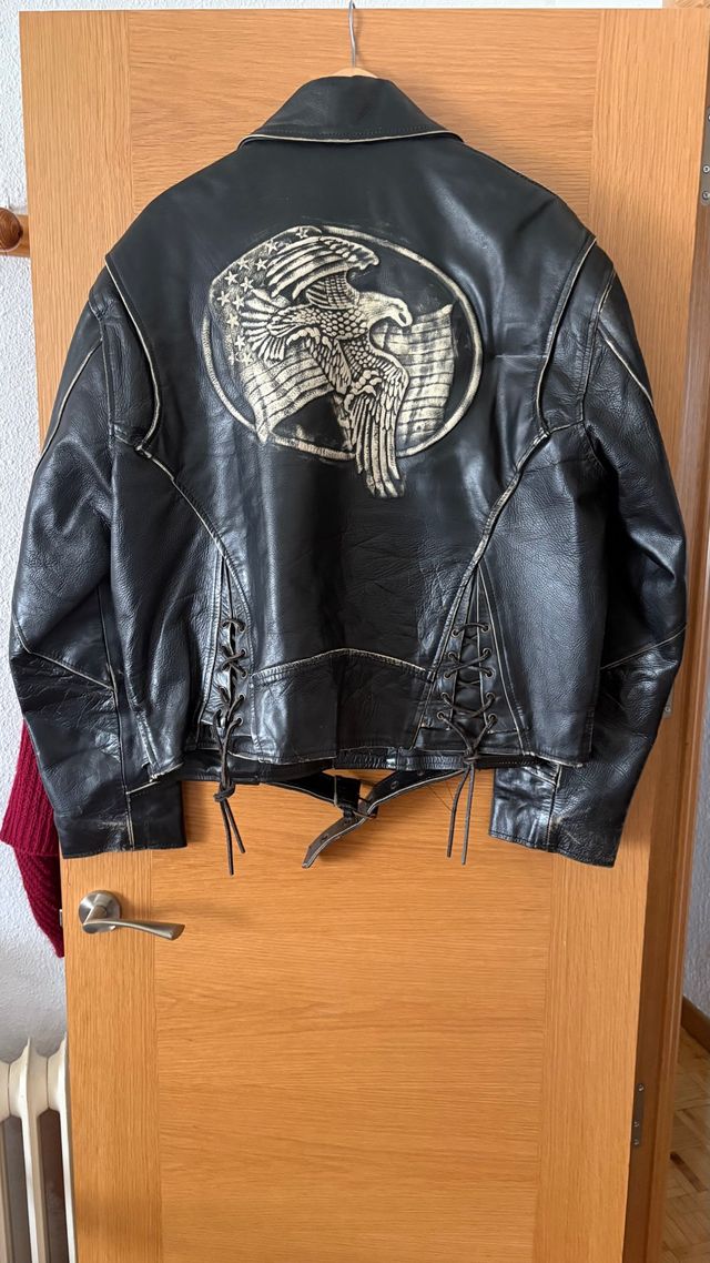 Chaqueta cuero Alex, estilo vintage